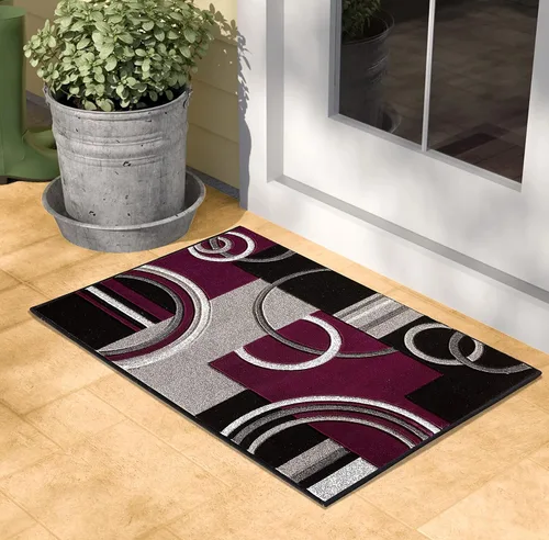 Miniatura 18 de Glory Rugs - Tapete moderno suave tallado a mano, alfombra contemporánea con textura mullida prémium para interior, sala de estar, comedor y Marrón