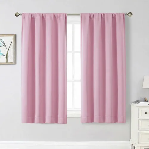 Miniatura 25 de Cortinas opacas para dormitorio, sala de estar, juego de 2 paneles de 54 pulgadas de largo, cortinas de oscurecimiento de habitación con aislamiento