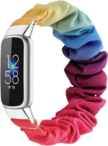 Miniatura 8 de Correas elásticas compatibles con Fitbit Luxe Bands, pulsera elástica de tela suave de repuesto para Fitbit Luxe Fitness Tracker, pequeña/grande