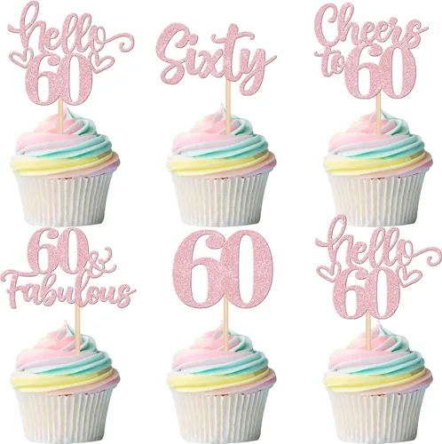 Miniatura 80 de 30 piezas de adornos para cupcakes de 12 cumpleaños feliz, brillantes doce, hola 12, felicitaciones a 12 años, adornos para cupcakes, 12