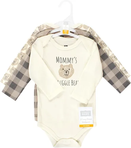 Miniatura 47 de Hudson Baby Body unisex de algodón de manga larga para bebé, leopardo rosa rojo