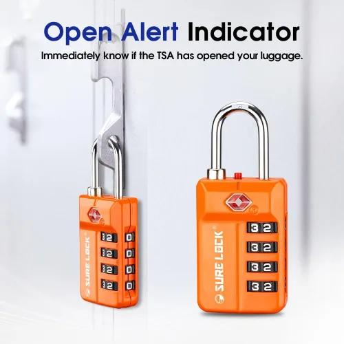 Miniatura 4 de Candados para equipaje de viaje aprobados por TSA, cerradura de combinación con alerta de apertura para taquilla de escuela, oficina y gimnasio