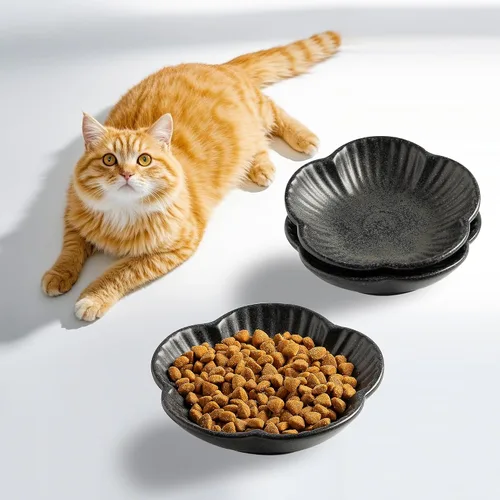 Miniatura 9 de Tazones de comida para gatos, platos de cerámica para gatos, plato para comida, agua y aperitivos, 4.72 pulgadas