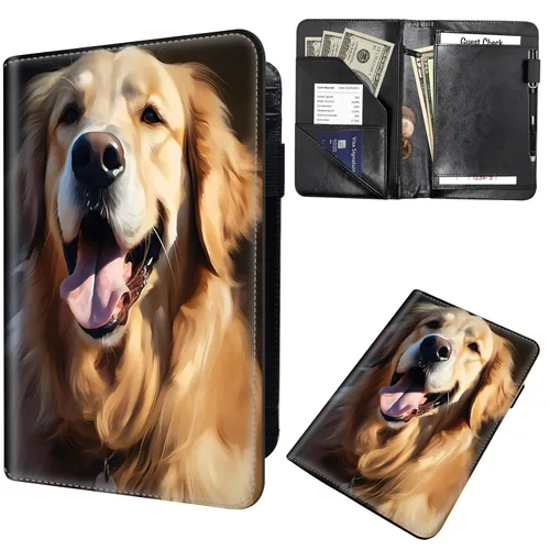 Miniatura 33 de Libros de mesero para camarera, cartera de cuero para camarero con cremallera, soporte para recibos, para camarero, camarero, accesorios