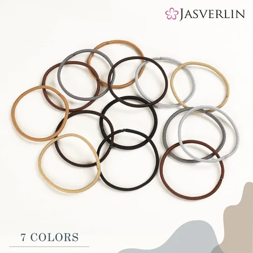 Miniatura 7 de JASVERLIN Ligas pequeñas para el cabello, elásticos sin daños, sin tirones, bandas trenzadas para mujeres y niñas, accesorios para corbatas finas a
