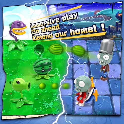 Miniatura 3 de Maikerry PVZ - Juego de figuras de acción – Juguetes ensamblados, juego de regalo, para fanáticos, fiestas, cumpleaños, juguetes para niños y niñas