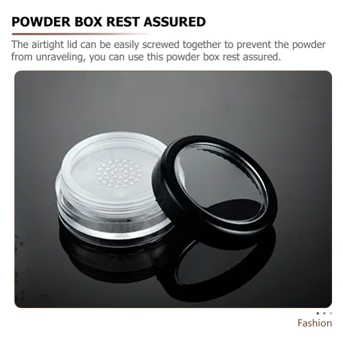 Miniatura 7 de FOMIYES Recipientes de polvo de maquillaje con tamiz y tapas, caja de polvo suelta vacía para polvo, estuche para polvos de cosméticos (0.35 oz), 4