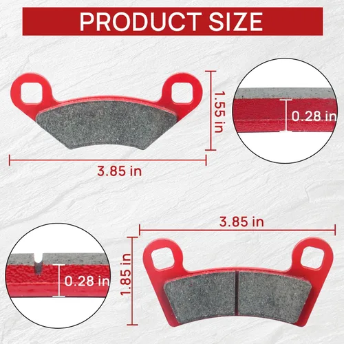 Miniatura 6 de Pastillas de freno delanteras y traseras compatibles con Polaris RZR 800 2008-2014 800 EPS 2010-2014 570 EPS 2013-2015 4 juegos de cerámica FA456