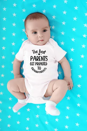 Miniatura 12 de CBTwear The Best Parents Get Promoted to Grandparents Baby Bodysuit - Divertido traje infantil - Humor infantil