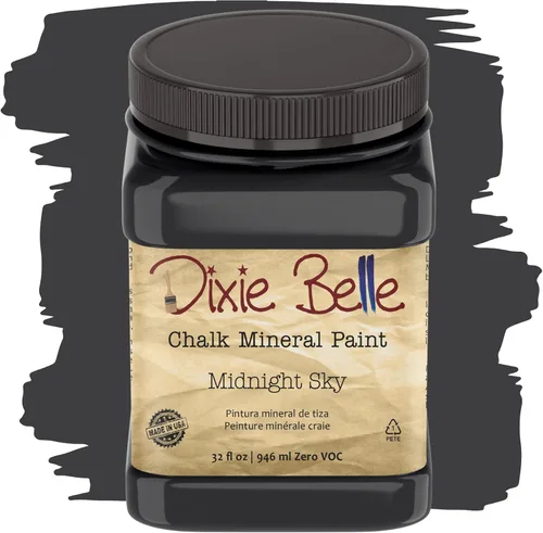 Miniatura 106 de Dixie Belle Paint Company - Pintura con acabado de tiza para muebles, color negro (Caviar), 1 galón, 128 fl oz, pintura mineral color rosa intenso