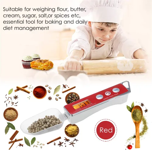 Miniatura 7 de Báscula de cuchara, escala digital de cuchara medidora electrónica, báscula de cuchara de cocina para el hogar, báscula de alimentos con función