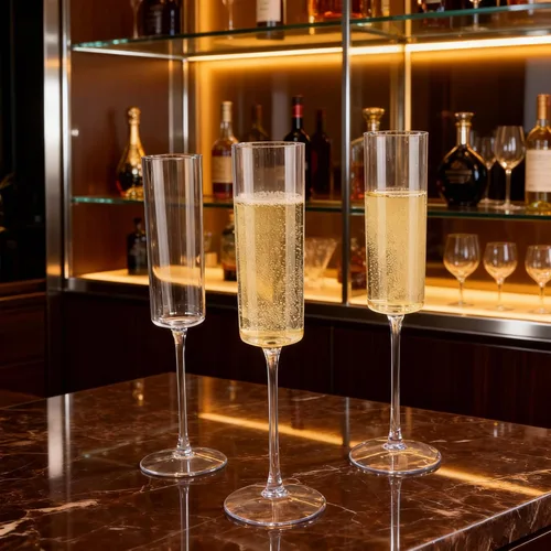 Miniatura 9 de Ciaell Paquete de 24 copas de champán de plástico – Copas de champán desechables transparentes de 6 onzas – Vasos cuadrados de plástico