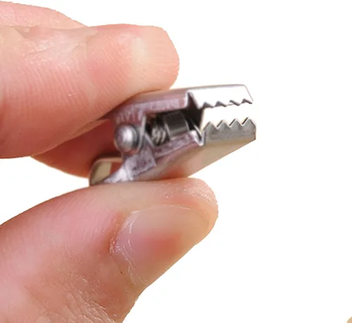 Miniatura 4 de BIHRTC Paquete de 50 clips para cortina engrosados de acero inoxidable con ganchos, colgador de luces, soporte pequeño de alambre metálico