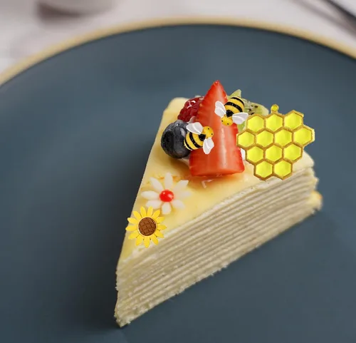 Miniatura 6 de Molde de silicona con temática de abeja, diseño de panal, girasol y abeja, kit de moldes para cupcakes, colmena, chocolate, fondant, dulces, Gris