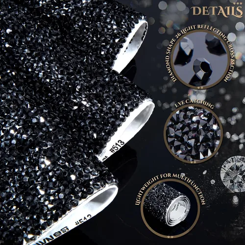 Miniatura 3 de Calcomanías de diamantes de imitación brillantes, diamantes de imitación para manualidades, calcomanías autoadhesivas para automóvil, decoración