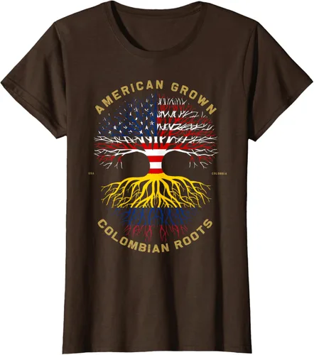 Miniatura 16 de Camiseta de regalo con la bandera de Estados Unidos con árbol de raíces colombianas