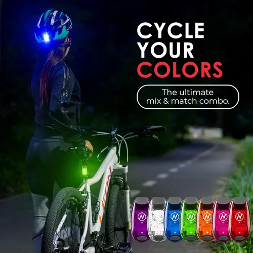 Miniatura 7 de LED Safety Light (2 Pack) - Clip On Strobe/Running Lights for Runners, Dog, Bike, Walking, Boat, Kayak, Stroller and More - High Visibility Blanco