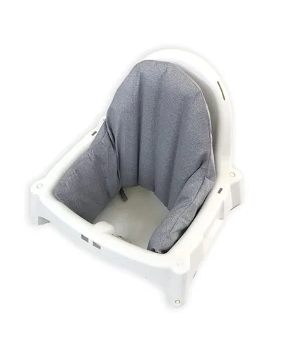 Miniatura 2 de Funda para silla alta para IKEA Antilop, funda de algodón para cojín inflable, funda de cojín para sillas altas para bebés y niños pequeños, Gris