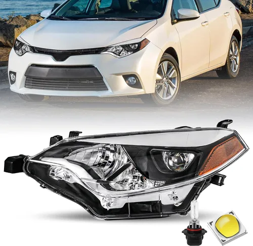 Miniatura 15 de JSBOYAT Conjunto de faros delanteros para 2014 2015 2016 Toyota Corolla Sedán 4 puertas, lámparas LED para conductor y pasajero con bombillas