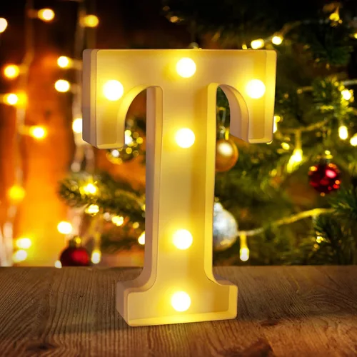 Miniatura 36 de Símbolo Ampersand LED Grande &, Letras de Marquesina Cartel 26 Letras del Alfabeto y 10 Números Luminosos para Decoración de Fiestas, Números
