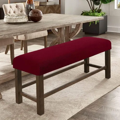 Fundas de banco rectangulares, funda extraíble para silla de comedor, ajuste suave, universal, elásticas, antipolvo, lavable, protector de asiento