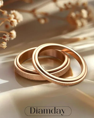 Miniatura 16 de Diamday Anillos antiestrés para mujeres y hombres – Anillo giratorio de acero inoxidable de 2/4 para aliviar la ansiedad y el estrés, con purpurina