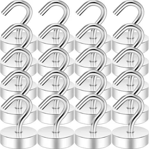 Miniatura 34 de Neosmuk Ganchos magnéticos, esenciales para cruceros, más de 32 libras, ganchos magnéticos resistentes para cabinas de cruceros, refrigerador