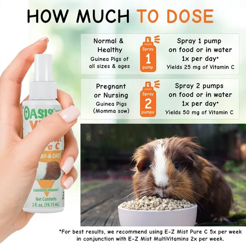 Miniatura 6 de Oasis Suplemento de niebla Pure C Vita E-Z de conejillo de indias, 2 onzas