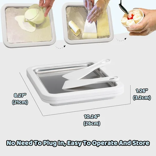 Miniatura 4 de JoyMech Máquina para hacer helados instantáneos, ideal para hacer helados suaves para servir helados, sorbete de yogur congelado, helado enrollado