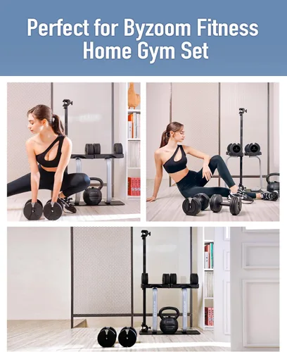 Miniatura 2 de BYZOOM FITNESS Pure Series Adjustable Dumbbell Stand Rack Holder for 12.5, 25, 27.5LB Adjustable Dumbbells, Weight Training Fitness Exercise for