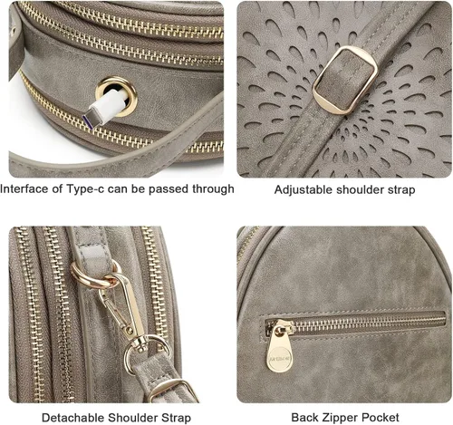 Miniatura 41 de T1953 Mochila para mujer, de piel sintética, para regalo para niñas y mujeres