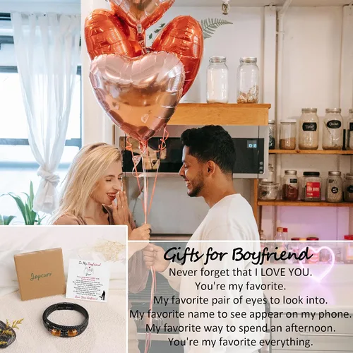 Miniatura 7 de JoycuFF Pulseras de cuero trenzado marrón para hombre, regalos para papá, novio, marido, hijo, nieto, hermano, para siempre, para el día del padre
