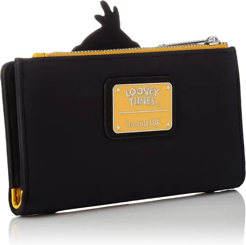 Miniatura 2 de Loungefly x Looney Tunes Daffy Duck - Cartera con solapa (negro, talla única), color negro