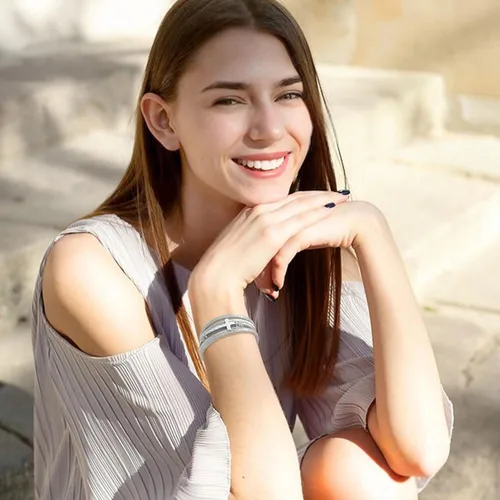 Miniatura 4 de Long tiantian Pulseras de cuero para mujer, pulseras de moda para mujer, pulsera apilable de cruz para mujer, pulseras de múltiples capas