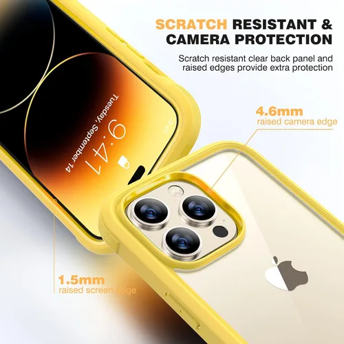 Miniatura 92 de Diaclara Funda diseñada para iPhone 16, mejorada [protección completa de la cámara], carcasa resistente de cuerpo completo con protector de pantalla