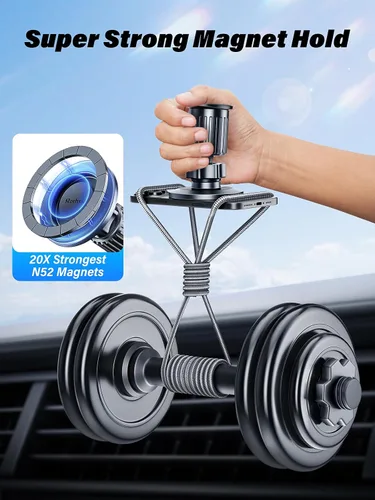 Miniatura 2 de Rorhxia [Grado militar] Soporte magnético para teléfono para automóvil [Potencia magnética más fuerte mejorada] Soporte de teléfono magnético