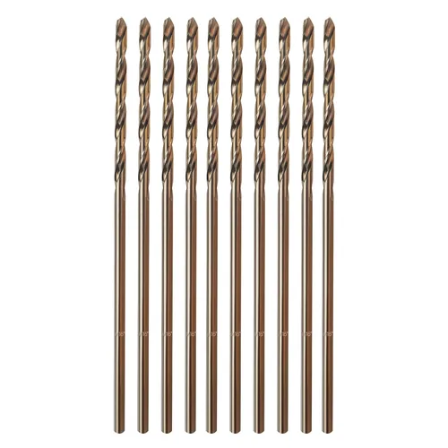 Miniatura 10 de Broca de cobalto de 1/8 pulgadas, broca helicoidal de acero de alta velocidad M35 de longitud estándar, punta de 135 grados para metal duro, acero