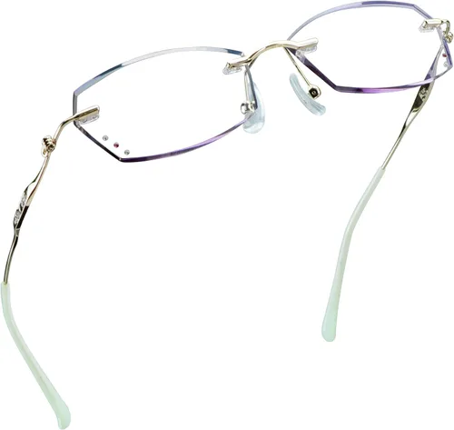 Miniatura 10 de LifeArt Lentes de lectura con bloqueo de luz azul sin montura con lente personalizada que reducen la fatiga ocular con diamantes elegantes