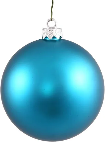 Miniatura 29 de Vickerman Adorno de bola de Navidad inastillable con acabado de lentejuelas con tapa perforada, 6 por bolsa, 4 pulgadas, color negro