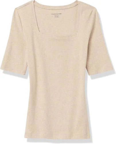 Miniatura 6 de Tienda Essentials - Camiseta de manga corta y cuello cuadrado para mujer