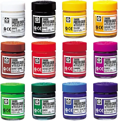 Miniatura 2 de Sakura Color Set PW12 Setsuto 12 color póster color 1.0 fl oz (importación de Japón)