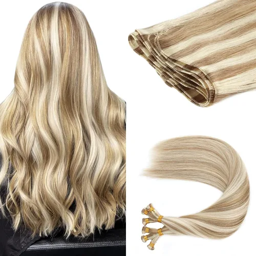 Miniatura 19 de ABH AMAZINGBEAUTY HAIR Extensiones de cabello humano Remy real para coser, atadas a mano, color negro azabache de 18 pulgadas, para mujer, 1.76 onzas