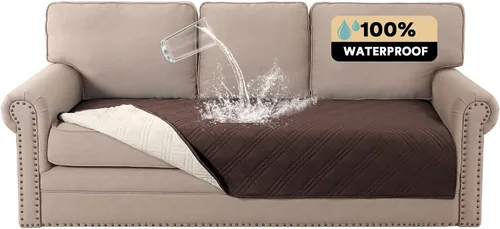 Miniatura 33 de PrinceDeco - Funda para sofá reclinable 100% impermeable, funda para sofá para sala, protector de muebles resistente al agua con correas elásticas