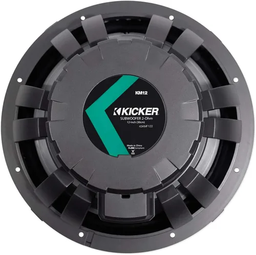 Miniatura 7 de KICKER 45KMF122 - Subwoofer marino para barco de 12 pulgadas y 350 vatios con rejilla LED de carbón KMF12