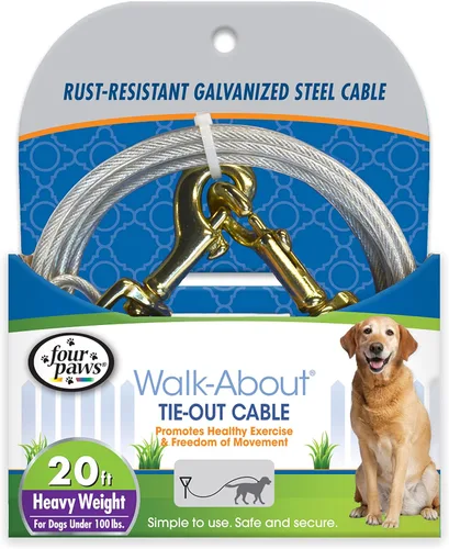 Miniatura 9 de Four Paws Walk-About - Cadena de acero galvanizado resistente al óxido para perros, Pesado/Plateado