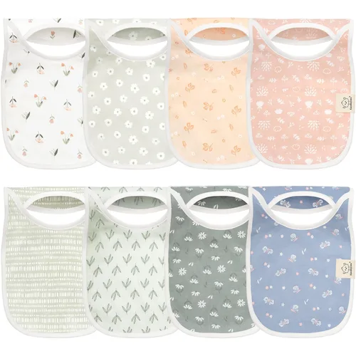 Miniatura 18 de KeaBabies Paquete de 8 baberos para bebé para niños y niñas, baberos sin botones para bebés que babean durante la dentición, recién nacidos, suaves