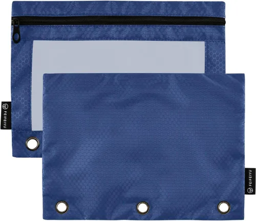 Miniatura 11 de Firebrick Zipper Pencil Pouch for 3 Ring Binder with Clear Window,Pencil Case 2 Pack Firebrick