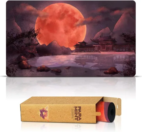 Templo sintoísta de Blood Moon (cosido) – Tapete de juego MTG – Compatible con Magic the Gathering Playmat – Play MTG, YuGiOh, TCG – Diseños