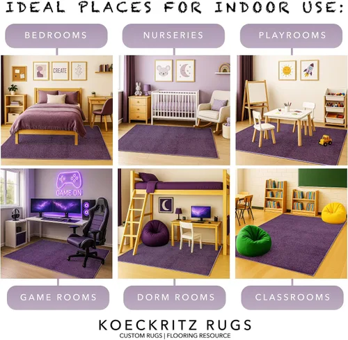 Miniatura 3 de KOECKRITZ Alfombras de Área Suaves y Coloridas para Aula de Niños (Pasa la Prueba de Pastilla de Inflamabilidad) Muchos Tamaños y Colores Brillantes