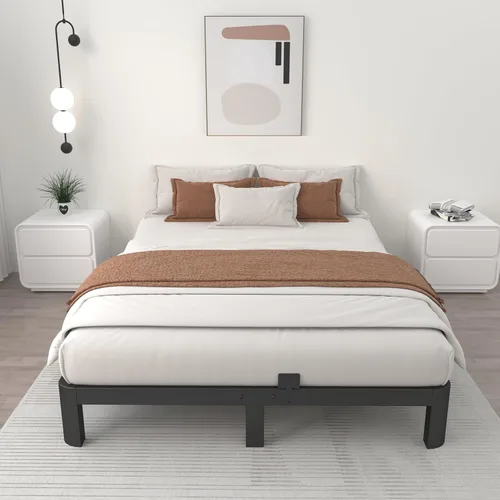 Miniatura 3 de ITIMIDI Marcos de Cama de Tamaño Individual de 10 Pulgadas, Cama con Plataforma con Juntas Metálicas, Marco de Cama Metálico Sin Somier Necesario